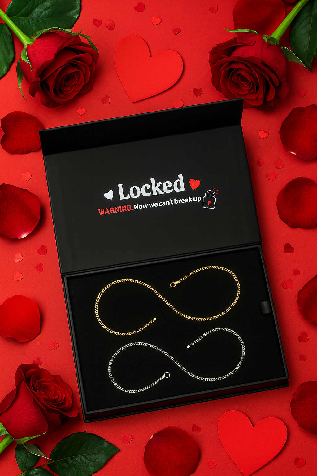 Locked Unisex Permanent Couples Bracelets